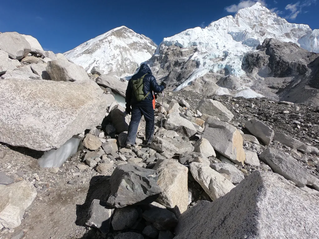 Khumbu Glacier before conquering EBC