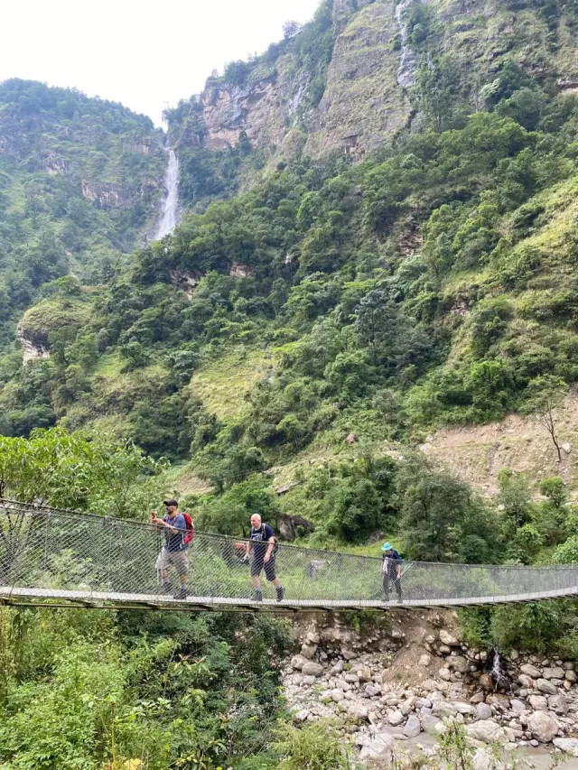 Suspension bridge of manaslu region