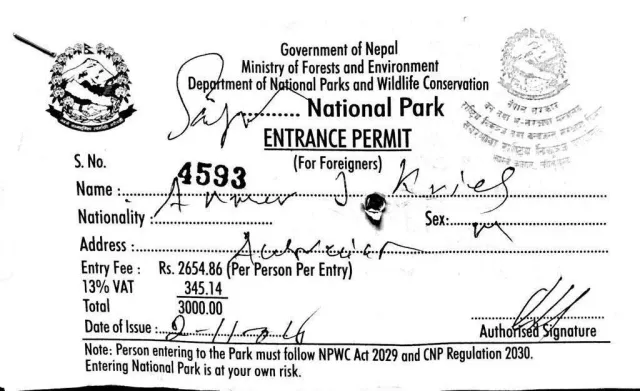 Everest Base Camp Permit Cost